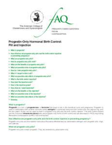The American College of Obstetricians and Gynecologists f AQ FREQUENTLY ASKED QUESTIONS FAQ186