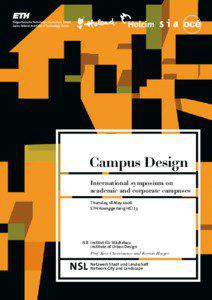 Campus Design International symposium on academic and corporate campuses