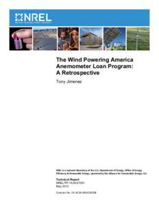 The Wind Powering America Anemometer Loan Program: A Retrospective