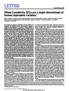 LETTER  doi:[removed]nature10808 DNase I sensitivity QTLs are a major determinant of human expression variation