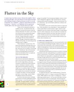 PITTSBURGH_SUPERCOMPUTING_CENTER_2001  AEROSPACE_ENGINEERING_AND_DESIGN Flutter in the Sky In engineering terms, flutter means a vibration that amplifies. Flutter