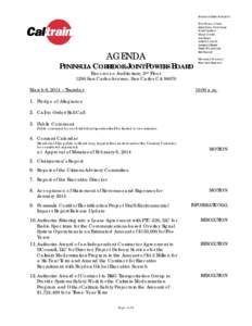 BOARD OF DIRECTORS[removed]AGENDA TOM NOLAN, CHAIR JERRY DEAL, VICE CHAIR