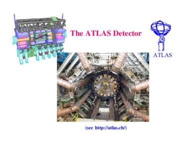 The ATLAS Detector ATLAS (see http://atlas.ch/)  The Large Hadron Collider at CERN (LHC)