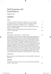 Irish Economic and Social History Volume XL  2013 CONTENTS Articles