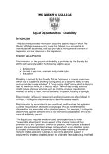 Microsoft Word - Equal Opportunities - Disability May 2014