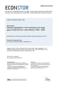 Gender Segregation in the Workplace and Wage Gaps: Evidence from Urban Mexico[removed]