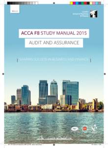 skills  ACCA F8 STUDY MANUAL 2015 AUDIT AND ASSURANCE SHAPING SUCCESS IN BUSINESS AND FINANCE