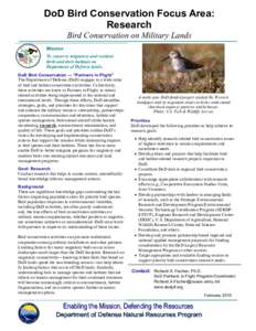 Natural environment / Conservation / Biology / Environmental conservation / Partners in Flight / United States Fish and Wildlife Service / Bird migration / Habitat conservation / Great Basin Bird Observatory