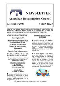 NEWSLETTER Australian Resuscitation Council December 2005