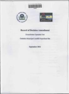 RECORD OF DECISION (ROD) (SIGNED) - ONALASKA MUNICIPAL LANDFILL