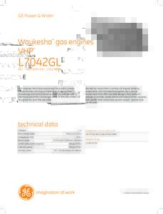 GE Power & Water  Waukesha* gas engines VHP*