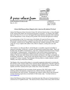 A press release from FOR IMMEDIATE RELEASE May 16, 2011 CONTACT: Paul Whelihan
