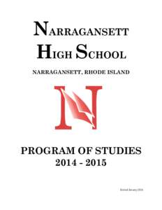 NARRAGANSETT HIGH SCHOOL NARRAGANSETT, RHODE ISLAND PROGRAM OF STUDIES[removed]