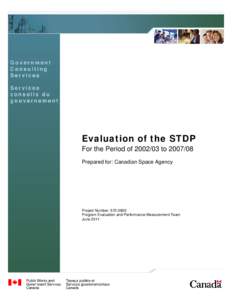Microsoft Word - Evaluation report for publication- Science and Technology Development Program _STDP_[removed]doc