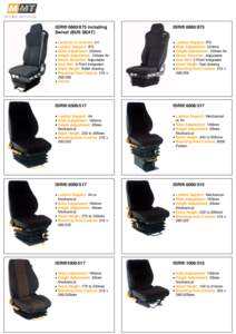ISRI® [removed]including Swivel (BUS SEAT) Location of controls: LH Lumbar Support: IPS Slide Adjustment: 230mm Height Adjustment: 100mm Air