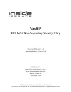 FIPS[removed]Non-Proprietary Security Policy