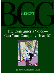 The Consumer’s Voice—Can Your Company Hear It?  ĊĕĔėę ĊēęĊėċĔėĔēĘĚĒĊėēĘĎČčęĊēĈčĒĆėĐĎēČȵȳȳȼ