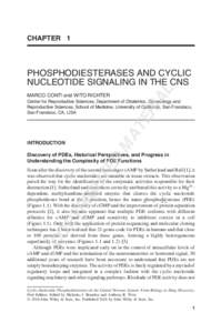 CHAPTER 1  AL PHOSPHODIESTERASES AND CYCLIC NUCLEOTIDE SIGNALING IN THE CNS