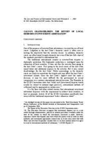 Foreign direct investment / Business law / International arbitration / Contract law / International Centre for Settlement of Investment Disputes / Azurix / Arbitral tribunal / ICSID Review / Calvo Doctrine / Law / Arbitration / Legal terms