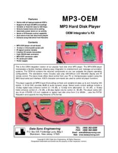 MP3-OEM  Features • • •