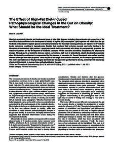 The Effect of High-Fat Diet-Induced Pathophysiological Changes in the Gut on Obesity: What Should be the Ideal Treatment&quest;
