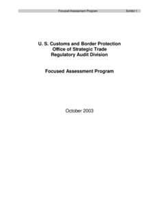 Business / International law / Customs duties / International trade / Technology assessment / Customs Modernization Act / Internal audit / U.S. Customs and Border Protection / Audit / Auditing / Risk / International relations