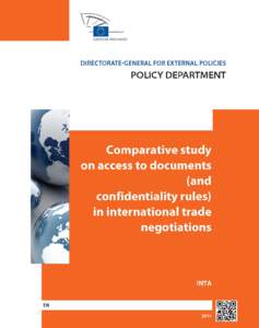 Comparative study on access to documents (and confidentiality rules) in international trade negotiations