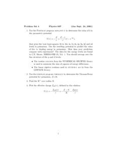 Problem Set 4  Physics 607 (due Sept. 24, 2001)