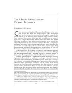 The A Priori Foundations of Property Economics