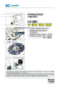 Vibration Control Type 663 *  Velocity (mm/s, rms)