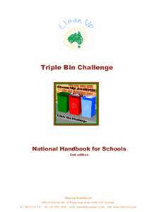 Triple Bin Challenge  National Handbook for Schools 2nd edition  Clean Up Australia Ltd