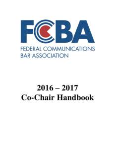 2016 – 2017 Co-Chair Handbook Table of Contents Officers and Executive Committee Members