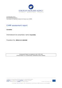 20 September 2012 EMA/CHMPCommittee for Medicinal Products for Human Use (CHMP) CHMP assessment report Constella