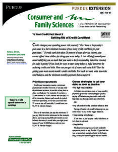 PURDUE EXTENSION CFS-714-W Consumer and Family Sciences