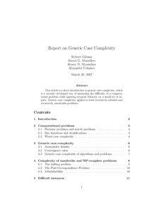 Computability theory / Analysis of algorithms / Theory of computation / Complexity classes / Generic-case complexity / Halting problem / Time complexity / Algorithm / Randomized algorithm / Theoretical computer science / Applied mathematics / Computational complexity theory