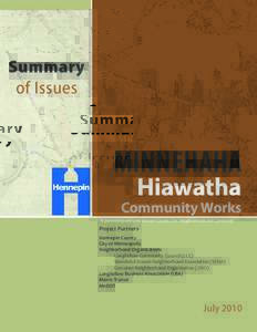 Summary of Issues MINNEHAHA Hiawatha