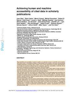 Achieving human and machine accessibility of cited data in scholarly publications PrePrints