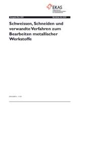 Ausgabe MaiRichtlinie NrSchweissen, Schneiden und verwandte Verfahren zum