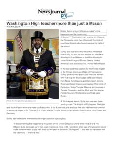 Washington High teacher more than just a Mason Mary Lett, pnj.com9:46 p.m. CDT June 16, 2015 Walter Gulley Jr. is a 