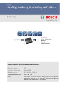 BNO055  Handling, soldering & mounting instructions Bosch Sensortec