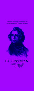 A festival of events celebrating the 200th birthday of Charles Dickens Dickens: Irish INTRODUCTION