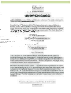 !  Riflemaker Available works by  JUDY CHICAGO