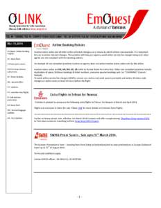 Mar 13,2014 EmQuest- Airline Booking Policies. Airline Booking Policies