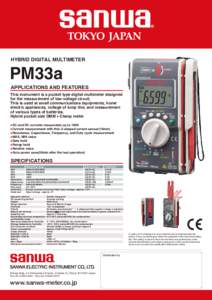 HYBRID DIGITAL MULTIMETER  PM33a APPLICATIONS AND FEATURES