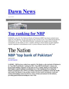 Dawn News July 27,2013   July 27, 2013 | Ramazan 17, 1434