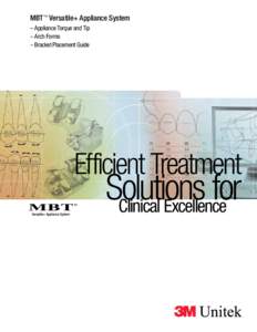 MBT™ Versatile+ Appliance System – Appliance Torque and Tip – Arch Forms – Bracket Placement Guide  Efficient Treatment