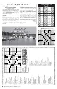 LEGAL ADVERTISING  Sudoku Answers from Page 29  Continued from Page 41