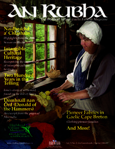 An Rubha  Naidheachd a’ Chlachain  The Highland Village Gaelic Folklife Magazine