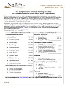 Microsoft Word - Comprehensive Planning Checklist.doc