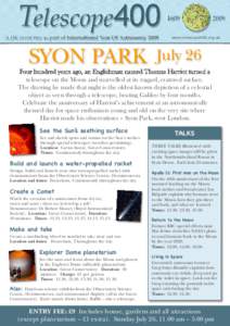 www.telescope400.org.uk  SYON PARK July 26